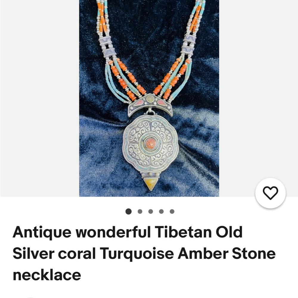 Real Silver and Turquoise Necklace